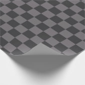 Zwarte patronen Checkerboard gecontroleerd Cadeaupapier (Hoek)