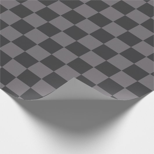 Zwarte patronen Checkerboard gecontroleerd Cadeaupapier (Hoek)