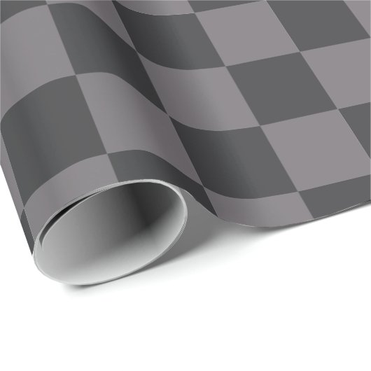 Zwarte patronen Checkerboard gecontroleerd Cadeaupapier (Rol Hoek)