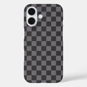 Zwarte patronen Checkerboard gecontroleerd iPhone 16 Hoesje