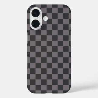 Zwarte patronen Checkerboard gecontroleerd iPhone 16 Hoesje