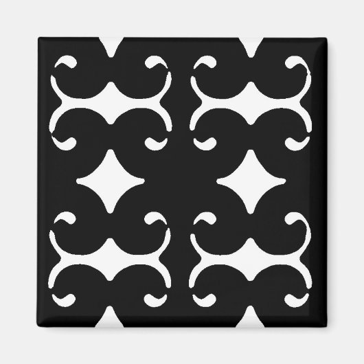 Zwarte Patroon Magneet (Voorkant)