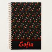 Zwarte-patroonpapaverplant Planner (Voorkant)