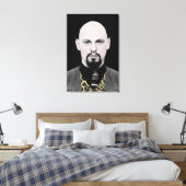 Zwarte Paus op Canvas Afdruk (Insitu (Slaapkamer))