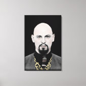 Zwarte Paus op doek Canvas Afdruk (Voorkant)