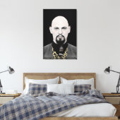 Zwarte Paus op doek Canvas Afdruk (Insitu (Slaapkamer))