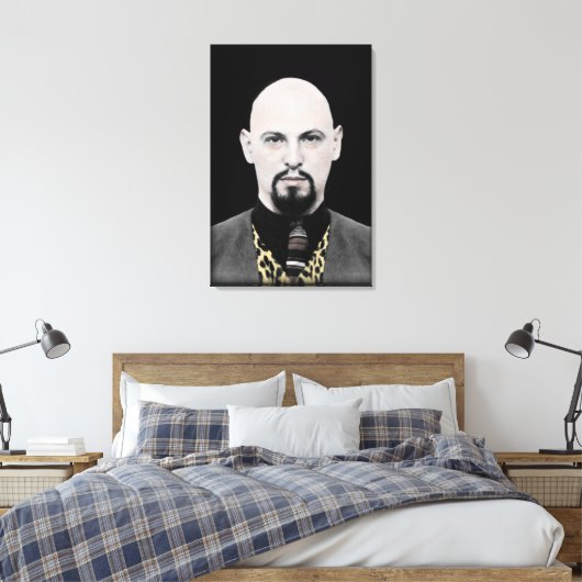 Zwarte Paus op doek Canvas Afdruk (Insitu (Slaapkamer))
