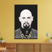 Zwarte Paus op doek Canvas Afdruk (Insitu (Woonkamer))