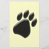 Zwarte Paw Print Design Hond Grooming Parlor Flyer (Achterkant)