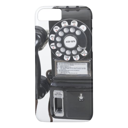  zwarte Pay Phone Case-Mate iPhone Case (Achterkant)