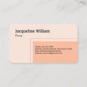 Zwarte peach Floral Chic Flower Shop Visitekaartje (Achterkant)