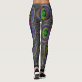 Zwarte Peacock-Leggings met kleur Leggings (Achterkant)