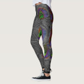 Zwarte Peacock-Leggings met kleur Leggings (Links)
