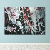 Zwarte Pearl met naam en handtekening Canvas Afdruk (Insitu (Houten vloer))