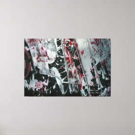 Zwarte Pearl met naam en handtekening Canvas Afdruk