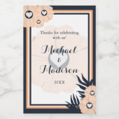 Zwarte Pearl Watusi Tacao Mini Wine Etiket (Enkel label)