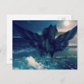 Zwarte Pegasus afkomstig uit de Zee Briefkaart (Voorkant / Achterkant)