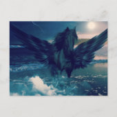 Zwarte Pegasus afkomstig uit de Zee Briefkaart (Voorkant)