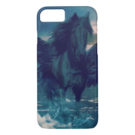 Zwarte Pegasus afkomstig uit de Zee Case-Mate iPhone Case (Achterkant)