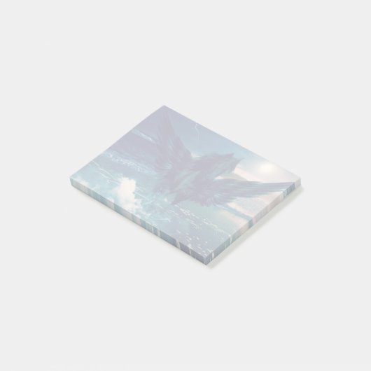 Zwarte Pegasus afkomstig uit de Zee Post-it® Notes (Schuin)