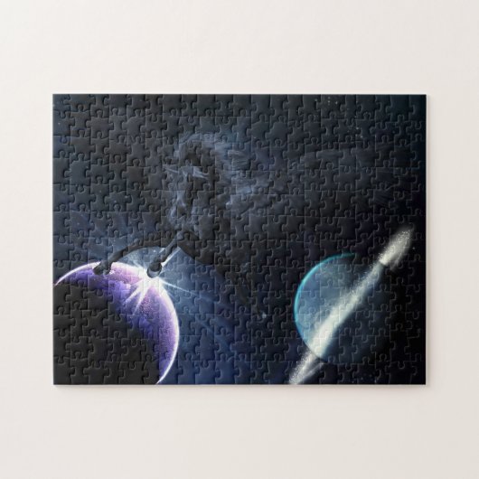 zwarte Pegasus Puzzel (Horizontaal)