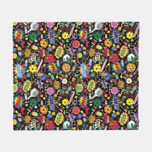 😍 zwarte pekel fleece deken (Voorkant (Horizontaal))