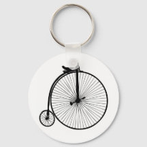 Zwarte penny farthing antieke fiets