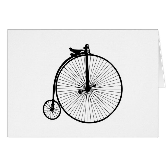 Zwarte penny farthing  bike (Voorkant Horizontaal)