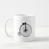 Zwarte penny farthing  bike koffiemok (Links)