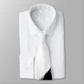 Zwarte Penseel Modern Witte Achtergrond Stropdas (Gebonden)