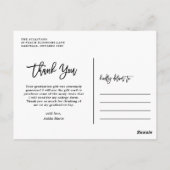 Zwarte penseelkalligrafie | Afstuderen Hartelijk d Briefkaart (Achterkant)