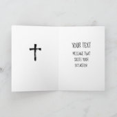 Zwarte penseelkruis - Christelijk Artistiek Kruis Feestdagen Kaart (Binnen)