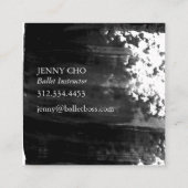 Zwarte penseelpenseel met verfstreep vierkante visitekaartje (Achterkant)