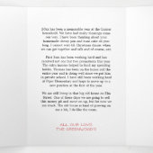 Zwarte penseelspeldenfoto TriFold Holiday-kaart Drieluik Aankondiging (Binnenkant midden)