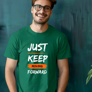 Zwarte penseelstijl Inspirerend citaat T-Shirt