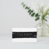 Zwarte penseelstreek visitekaartje (Staand voorkant)