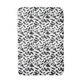 Zwarte penseelstreekpatroon van inktverf badmat (Voorkant Verticaal)