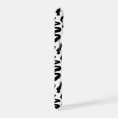 Zwarte penseelstreekpatroon van inktverf iPhone 15 case (Rechterkant)