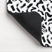 Zwarte penseelstreekpatroon van inktverf muismat (Hoek)