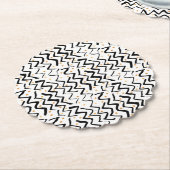 Zwarte penseelstreken en Stippen patroon Kartonnen Onderzetters (Gekanteld)