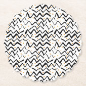 Zwarte penseelstreken en Stippen patroon Kartonnen Onderzetters (Voorkant)