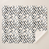 Zwarte penseelstreken en Stippen patroon Sherpa Deken (Voorkant (horizontaal))