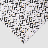 Zwarte penseelstreken en Stippen patroon Tissuepapier (Detail)