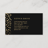Zwarte penseelstreken met Faux Gold-Stippen Visitekaartje (Achterkant)