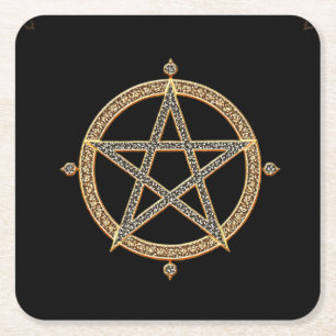 Zwarte Pentagram Onderzetters