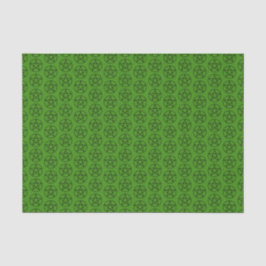 Zwarte Pentagram op Groen Tissuepapier
