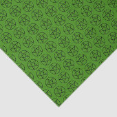 Zwarte Pentagram op Groen Tissuepapier (Detail)