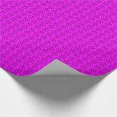 Zwarte Pentagram op Roze Cadeaupapier (Hoek)