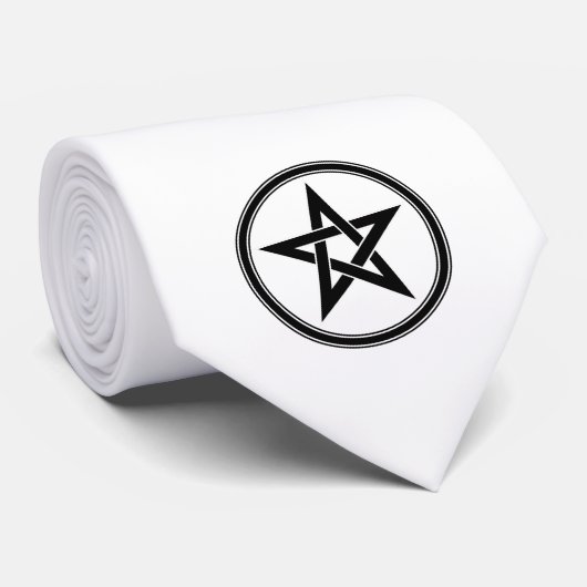 zwarte pentakel stropdas (Opgerold)