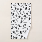 Zwarte Pentakels en heksen op kamers Bad Handdoek (Handdoek)